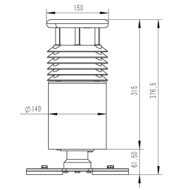 車載小型氣象站尺寸圖