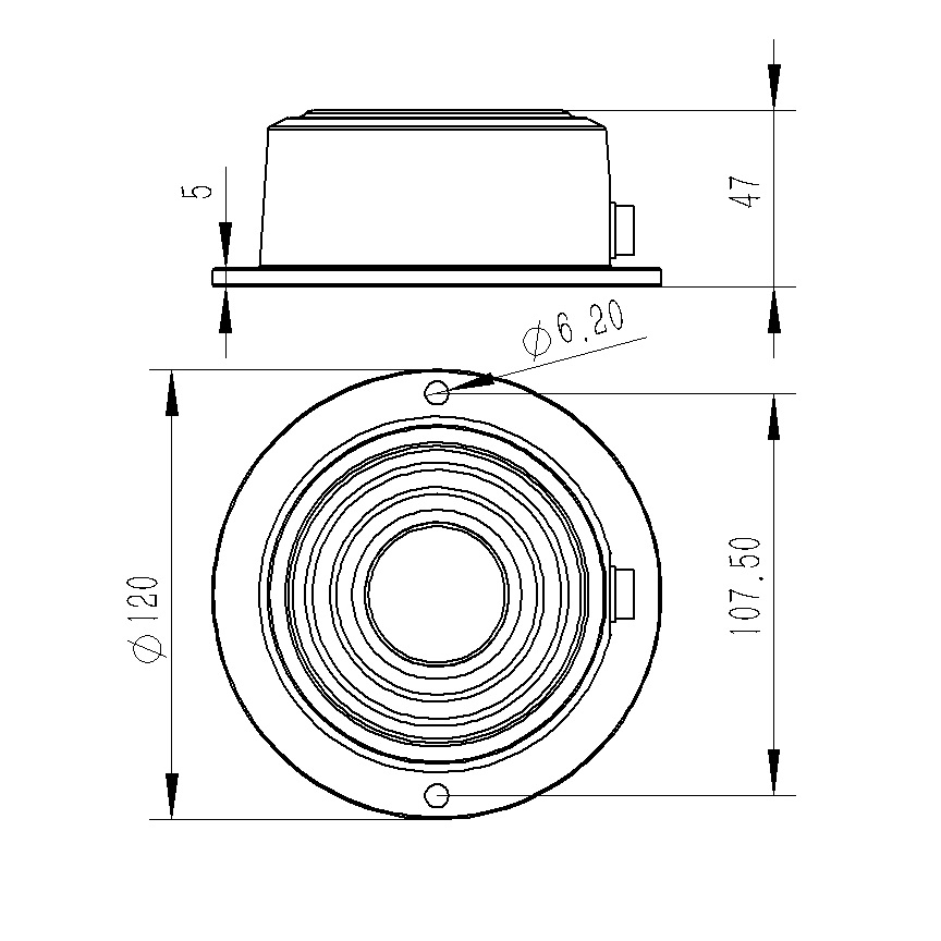 超聲波雪深傳感器產品尺寸圖